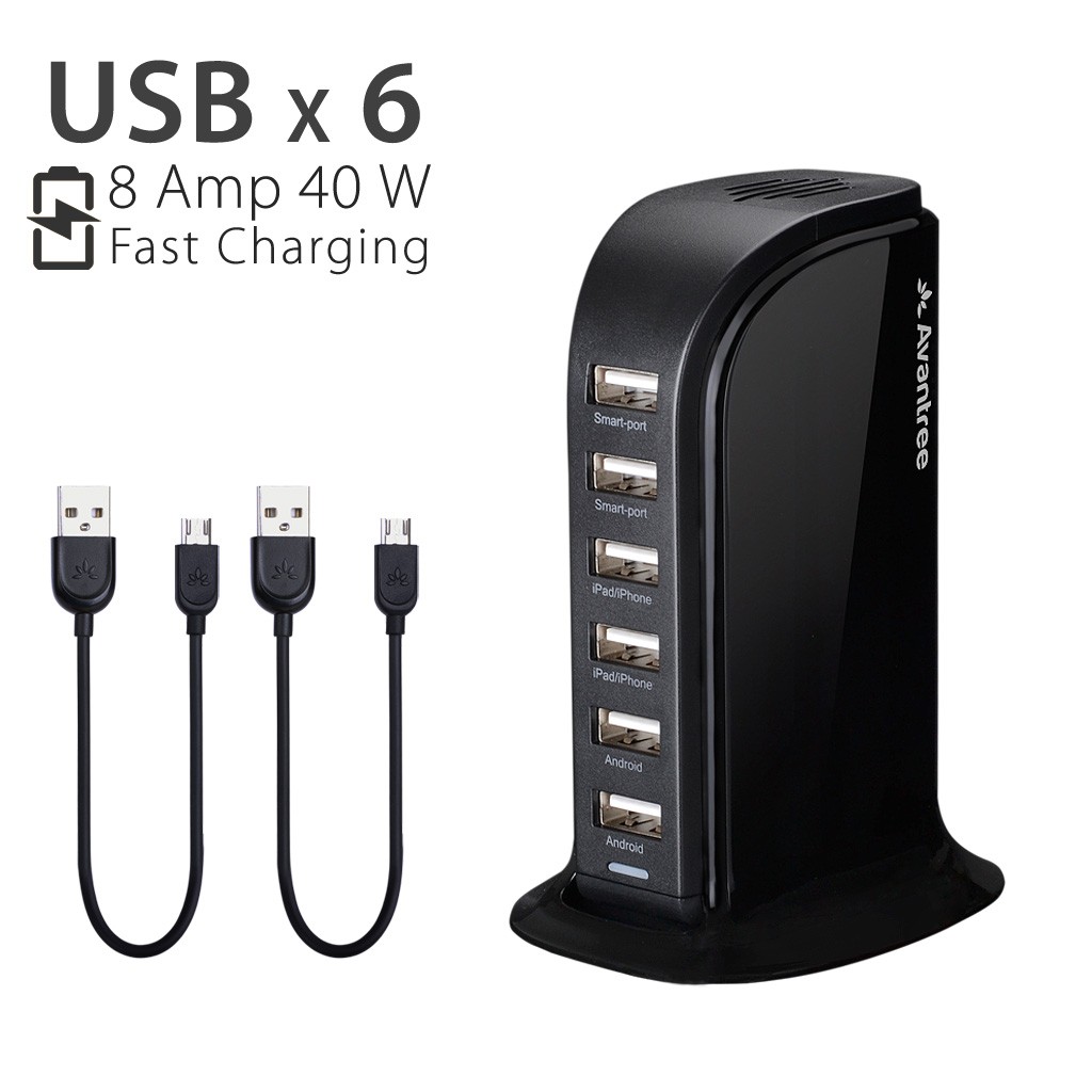 Avantree PowerTower Desktop USB Charger - Black