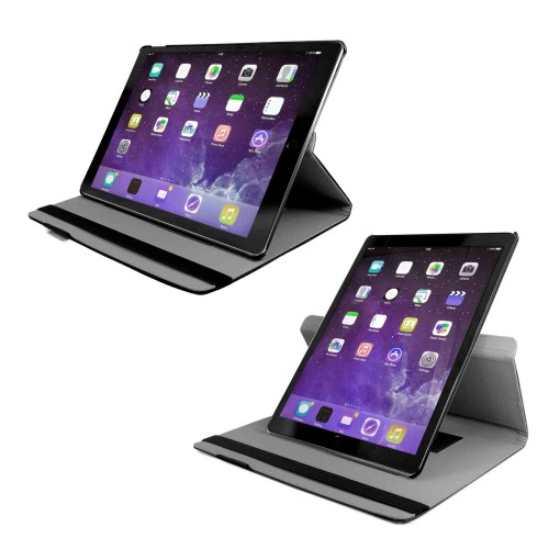 Tuff-Luv Leather Style Rotating iPad Pro Case - Black