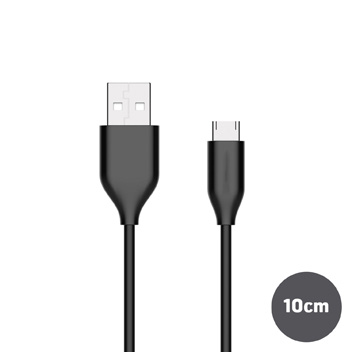 Câble Micro USB vers USB Olixar Charge & Sync. 10cm – Noir