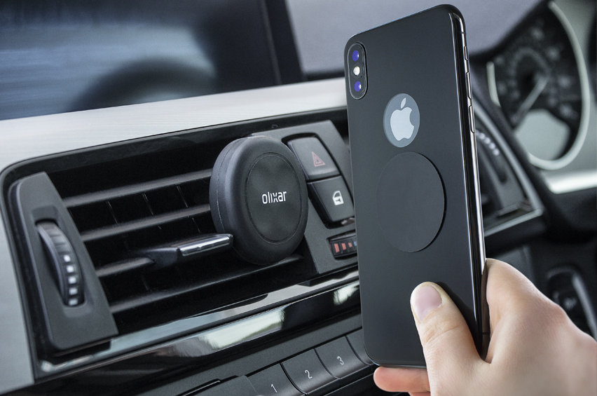 Magnetic Car Phone Holder A Style Golden Car Phone Mount for Air Vent Navigation Holder Have Universal Design Suitable for All iPhone Samsung Huawei Lg Sony and Other Smartphones 
