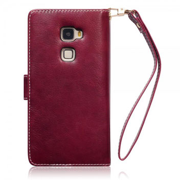 Olixar Leather-Style Huawei Mate S Wallet Case - Floral Red