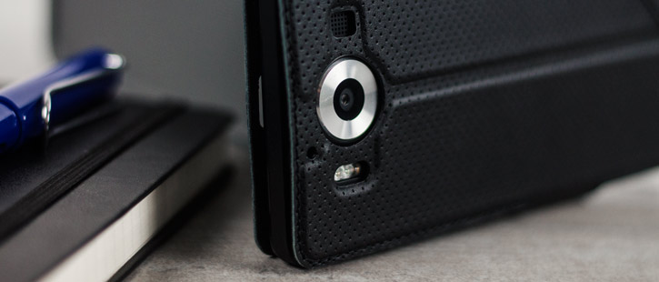 Mozo Microsoft Lumia 950 Genuine Leather Wallet Flip Cover - Black