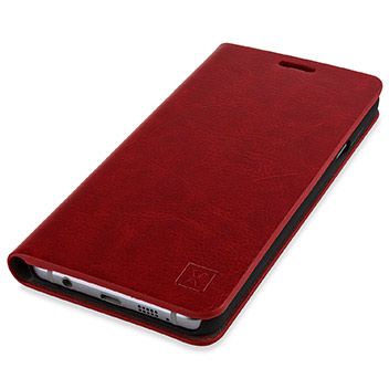 Olixar Samsung Galaxy A3 2016 Leather-Style Wallet Case - Red