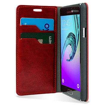 Olixar Samsung Galaxy A3 2016 Leather-Style Wallet Case - Red