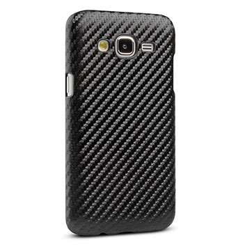 Olixar Carbon Fibre Print Samsung Galaxy J5 Case - Black