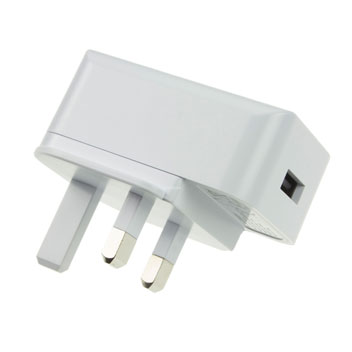 Kit High Power 2.1A USB Mains Charger - White