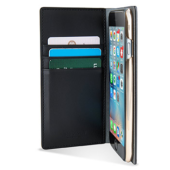 SLG Metal Edition iPhone 6S / 6 Leather Wallet Case - Black
