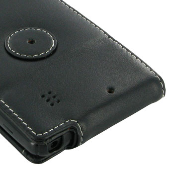 PDair Deluxe Leather Lumia 950 Flip Case - Black