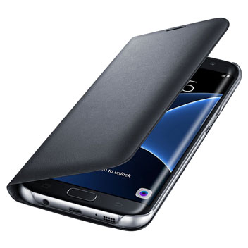 mager Kader En team Official Samsung Galaxy S7 Edge Flip Wallet Cover - Black