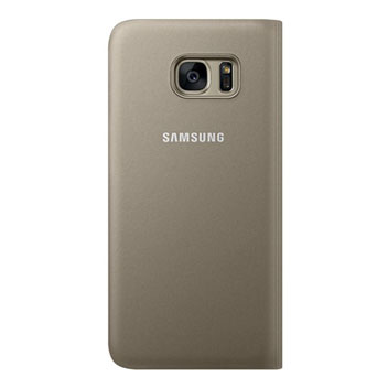 Official Samsung Galaxy S7 Flip Wallet Cover - Gold