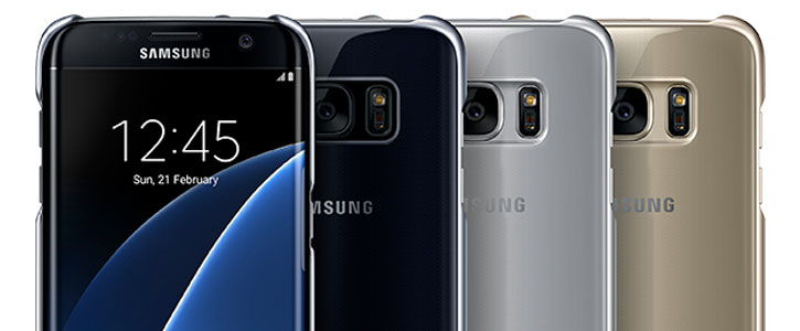 Funda Official Samsung Galaxy S7 Edge Clear Cover - Oro