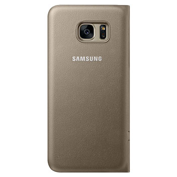 vergeten vis Konijn Official Samsung Galaxy S7 Edge LED Flip Wallet Cover - Gold