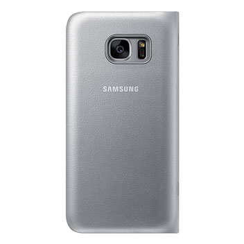 Official Samsung Galaxy S7 LED Flip Wallet Cover - Silver