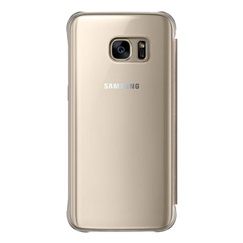 Official Samsung Galaxy S7 Clear View Cover Case - Gold