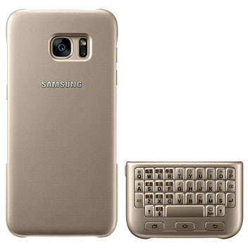 Official Samsung Galaxy S7 Edge QWERTY Keyboard Cover - Gold