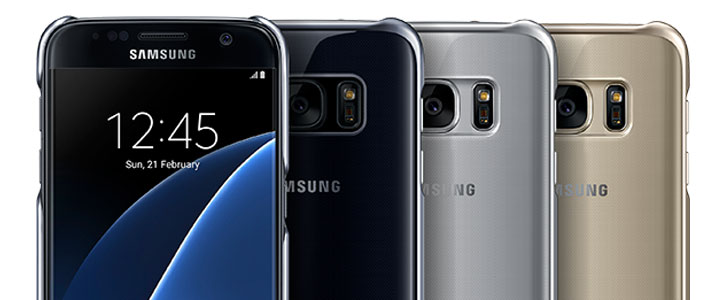 Clear Cover Officielle Samsung Galaxy S7 - Noire vue sur appareil photo