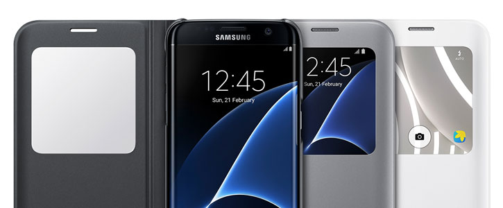 Intacto controlador impactante Funda oficial Samsung Galaxy S7 Edge S-View Cover - Vino