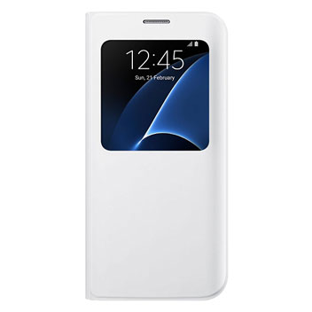 Funda oficial Samsung Galaxy S7 Edge S-View Cover Blanca
