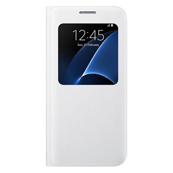 Official Samsung Galaxy S7 S View Premium Cover Case - White