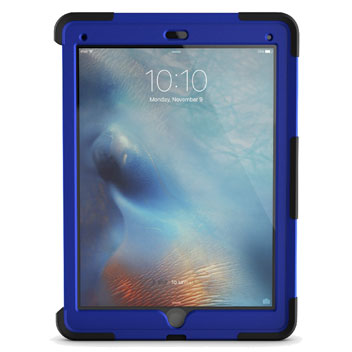 Coque iPad Pro 12.9 2015 Griffin Survivor Slim Solide - Bleu / Noire vue sur haut parleur