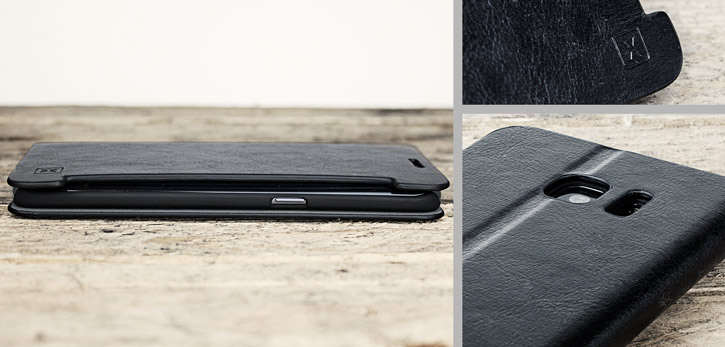 Funda Samsung Galaxy S7 Edge Olixar Estilo Cuero Tipo Cartera - Negra