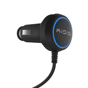 Kidigi USB-C Car Charger for Smartphones and Tablets - Black