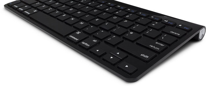 Kit: Premium Aluminium Smartphone & Tablet Bluetooth Keyboard - Black