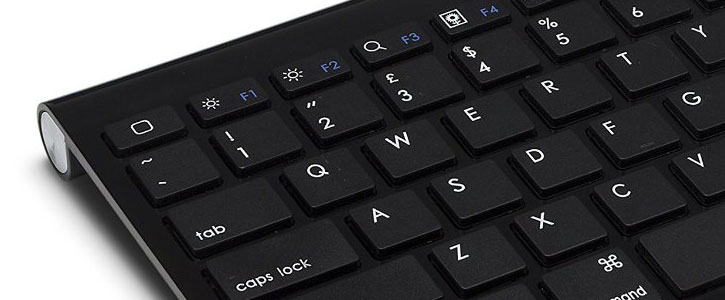 Kit: Premium Aluminium Smartphone & Tablet Bluetooth Keyboard - Black