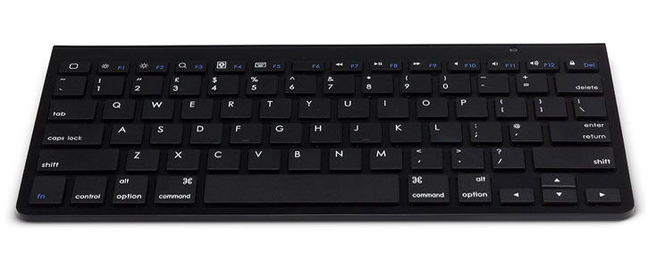 Kit: Premium Aluminium Smartphone & Tablet Bluetooth Keyboard - Black
