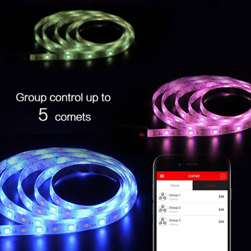 MiPow Playbulb Comet Bluetooth Smart Colour LED Strip Light - 2M