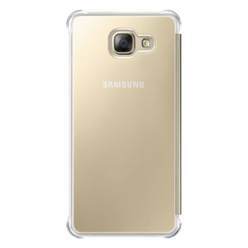 Funda Oficial Samsung Galaxy A5 2016 Clear View - Dorada