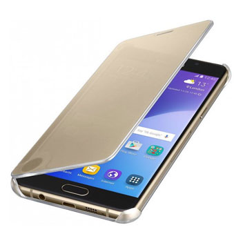 Clear View Cover Officielle Samsung Galaxy A5 2016 – Or vue sur ports