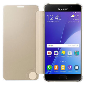 Clear View Cover Officielle Samsung Galaxy A5 2016 – Or vue intérieure