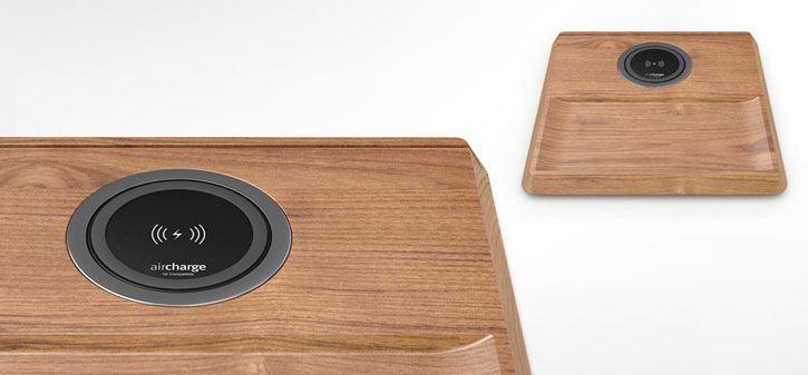 Pad Chargement Qi avec plateau en Bois Aircharge