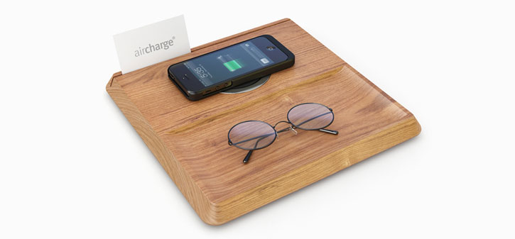 Pad Chargement Qi avec plateau en Bois Aircharge