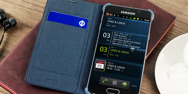 Officiële Samsung Galaxy A3 2016 Flip Wallet Cover - Sapphire