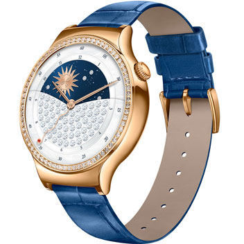 Huawei Jewel Watch for Android and iOS - Blue Leather Strap