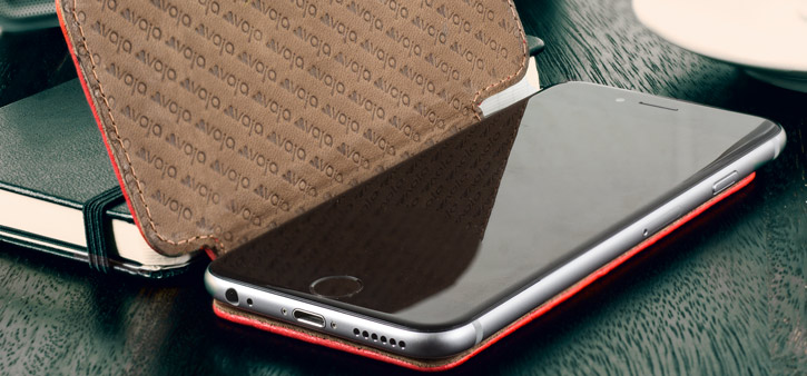 Vaja Slim Pelle iPhone 6S / 6 Premium Leather Book Flip Case - Red