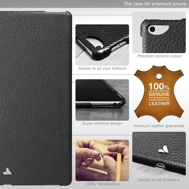 Vaja Genuine Handcrafted Leather Slim Cover iPad Pro Case - Black