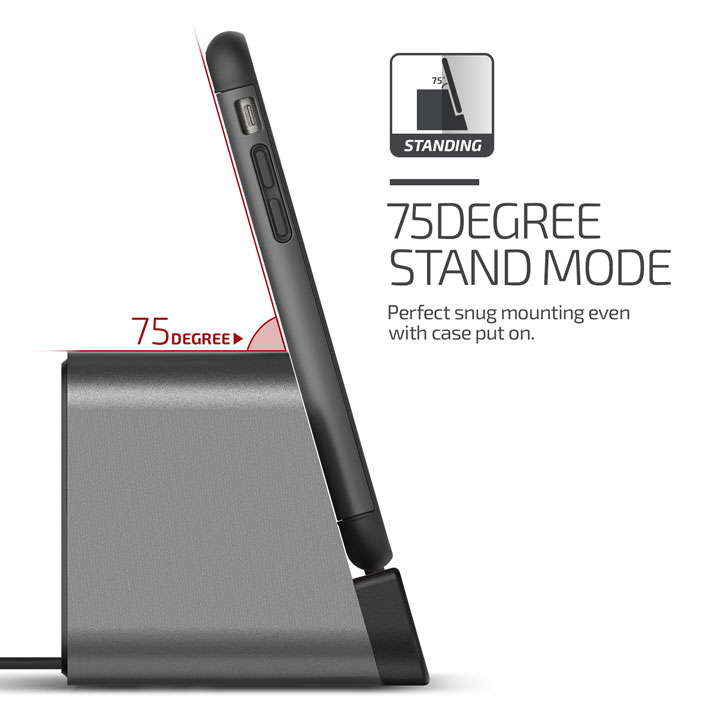 Verus i-Depot Universal Smartphone & Tablet Charging Stand - Titanium
