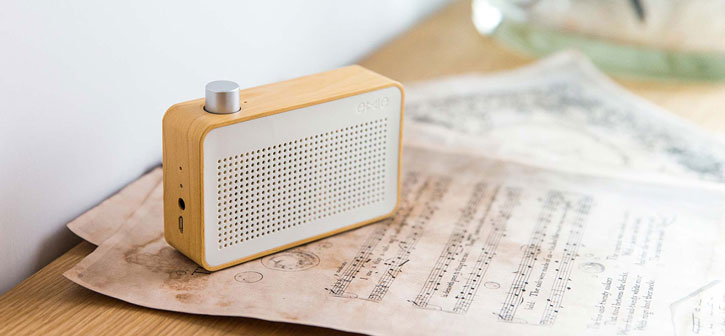 Enceinte Emie Vintage En Bois Bluetooth avec Radio