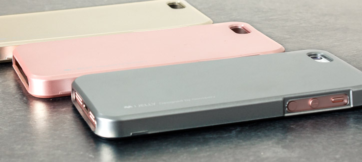 Mercury Goospery iJelly iPhone SE Gel Case - Metallic Grey