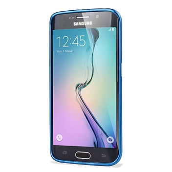 Funda Samsung Galaxy S6 Edge Mercury iJelly Gel - Azul Metalizado