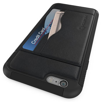 Ghostek Stash iPhone 6S / 6 Genuine Leather Wallet Case - Black