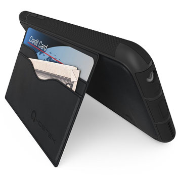 Ghostek Stash iPhone 6S / 6 Genuine Leather Wallet Case - Black