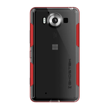 Coque Microsoft Lumia 950 Ghostek Cloak Tough – Transparente / Rouge