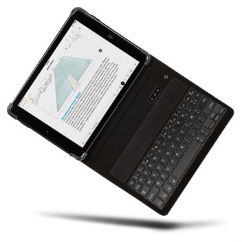 Maroo Leather iPad Air AZERTY Bluetooth Keyboard Cover - Black