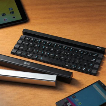  LG QWERTZ Rolly Rollable Portable Wireless Bluetooth Keyboard KBB-700