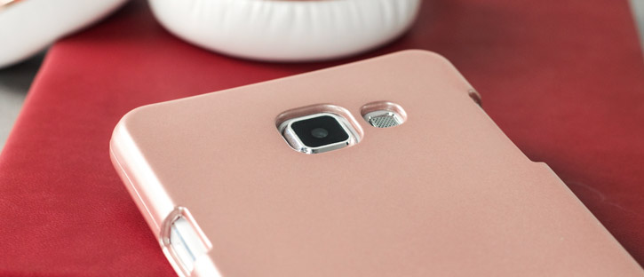 Mercury Metallic Silicone Finish Hard Case Samsung Galaxy A7 Rose Gold