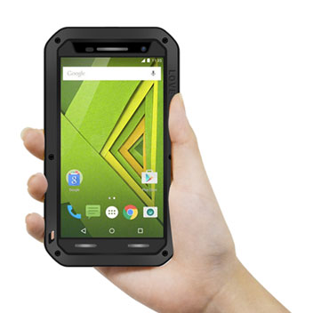 Love Mei Powerful Motorola Moto X Play Protective Case - Black